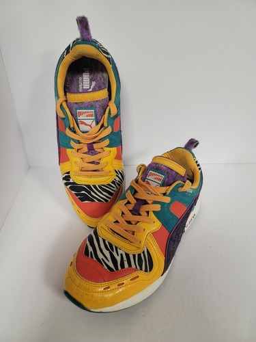 Puma Suede Animal Sneaker Puma Rs 100 Animal PUMA RS100 Shoes Mens Print  356335 Sneakers Zinnia Cherry Blue