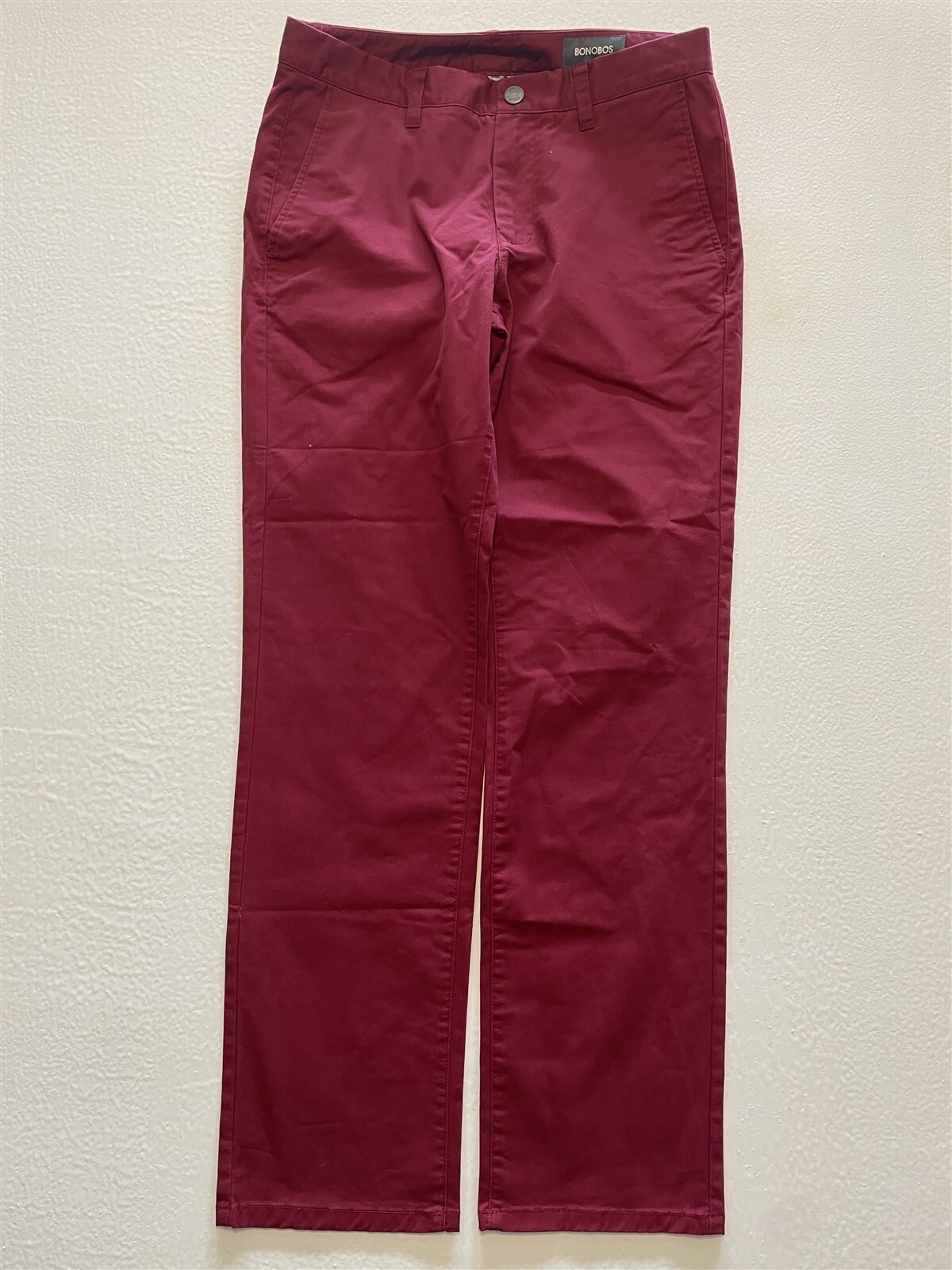 bonobos品 NEW Bonobos 30 x 30 Red Flex Cotton Twill Slim Fit Stretch