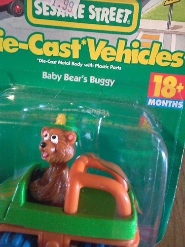 1998 Fisher Price Sesame Street Diecast Tyco Baby Bear's Buggy