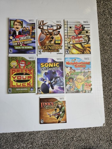 Lot Of Seven Nintendo Wii Games With Manuals Excellent Condition
