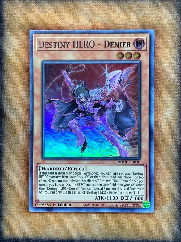Yugioh Destiny HERO - Denier BODE-EN018 Super Rare 1st Ed NM | eBay