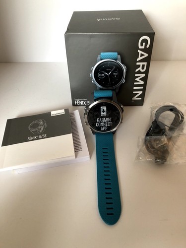 Garmin Fenix 5s Turquoise and Silver