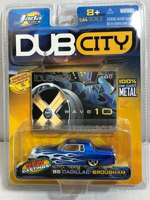 JADA TOYS DUB CITY 1985 CADILLAC BROUGHAM 1:64 W10 100 BLUE    #364