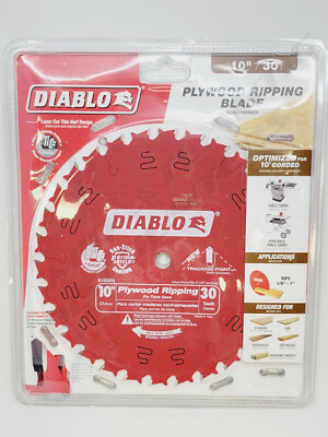 Diablo 10'' Plywood Ripping Table Saw Blade 30 ATB Teeth Thin Kerf 5/8'' Arbor