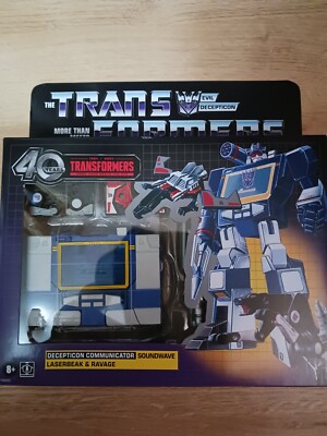 TRANSFORMERS 40TH ANNIVERSARY SOUNDWAVE LASERBEAK AND RAVAGE