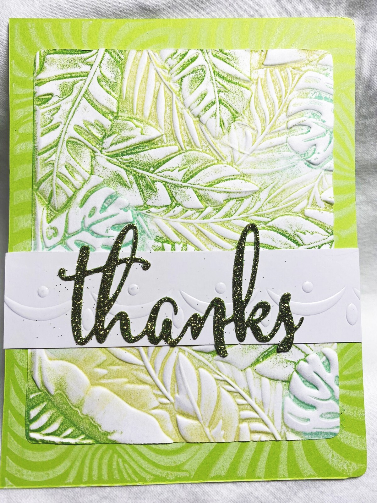 Sizzix 3D Embossing folder Tropical Leaves #662827 Retail $11.99 by C. Chilson