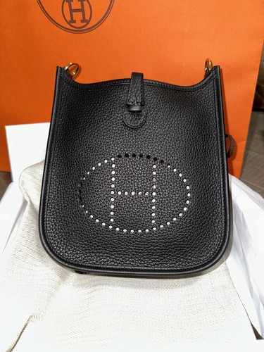 BNIB HERMES Evelyne 16 TPM/Mini Noir - Clemence - Gold