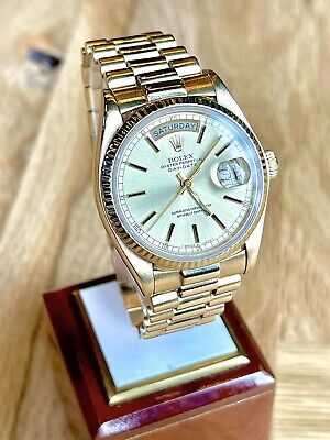 1980 Rolex Day-Date President Ref 18038 18K Vintage Gold Watch