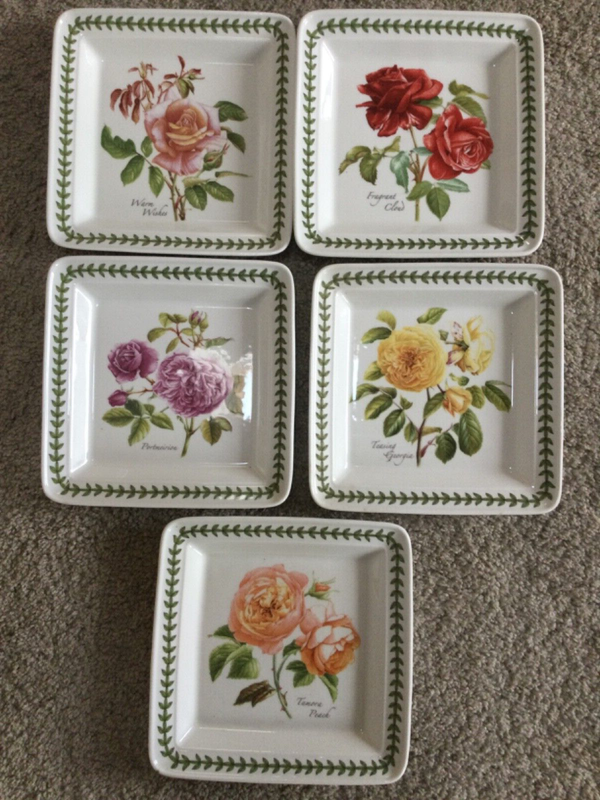 Five Portmeirion Botanic Garden Botanic Roses Square 8.5 In 