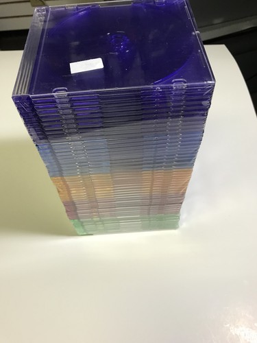 Memorex CD/DVD/CD-ROM/CD-R Games Slim Jewel Cases Multi-Color 50pk ~ Brand New!