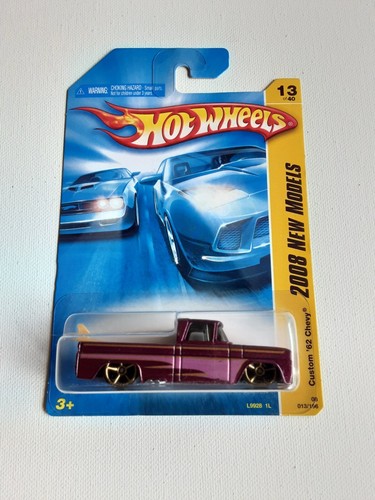 ミニカー 1960s HOT WHEELS Custom 62 Chevy Hot Wheels Custom 1962 Chevy Pickup Truck Orange 1:64 Scale