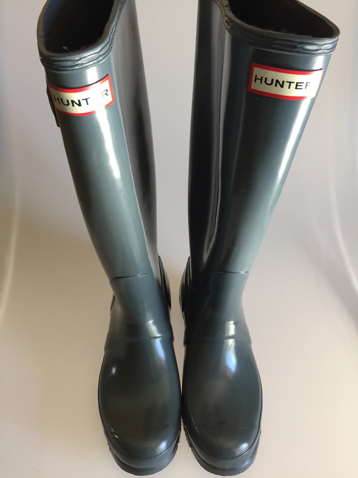 Hunter Original Tall Adjustable Dark Gray Rubber Rain Boots