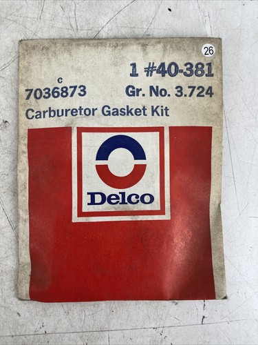 NEW OLD STOCK OEM AC Delco 40-381 Carburetor Gasket Set 7036873 SEALED