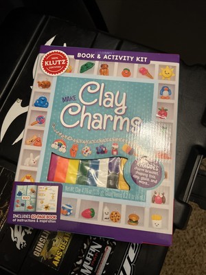 Klutz MAKE CLAY CHARMS With Book Clay Tools Charm Bracelet Display Stand Ages 8+