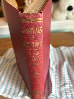 Vintage essentials of pediatrics 4th edition with 2 vintage glass syringes-