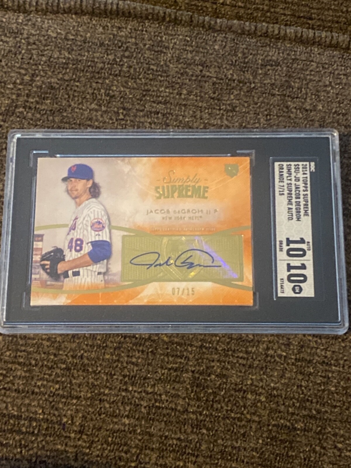 Jacob degrom orange Auto 25枚限定 SSP Jacob Degrom 2014 topps supreme simply auto autograph orange
