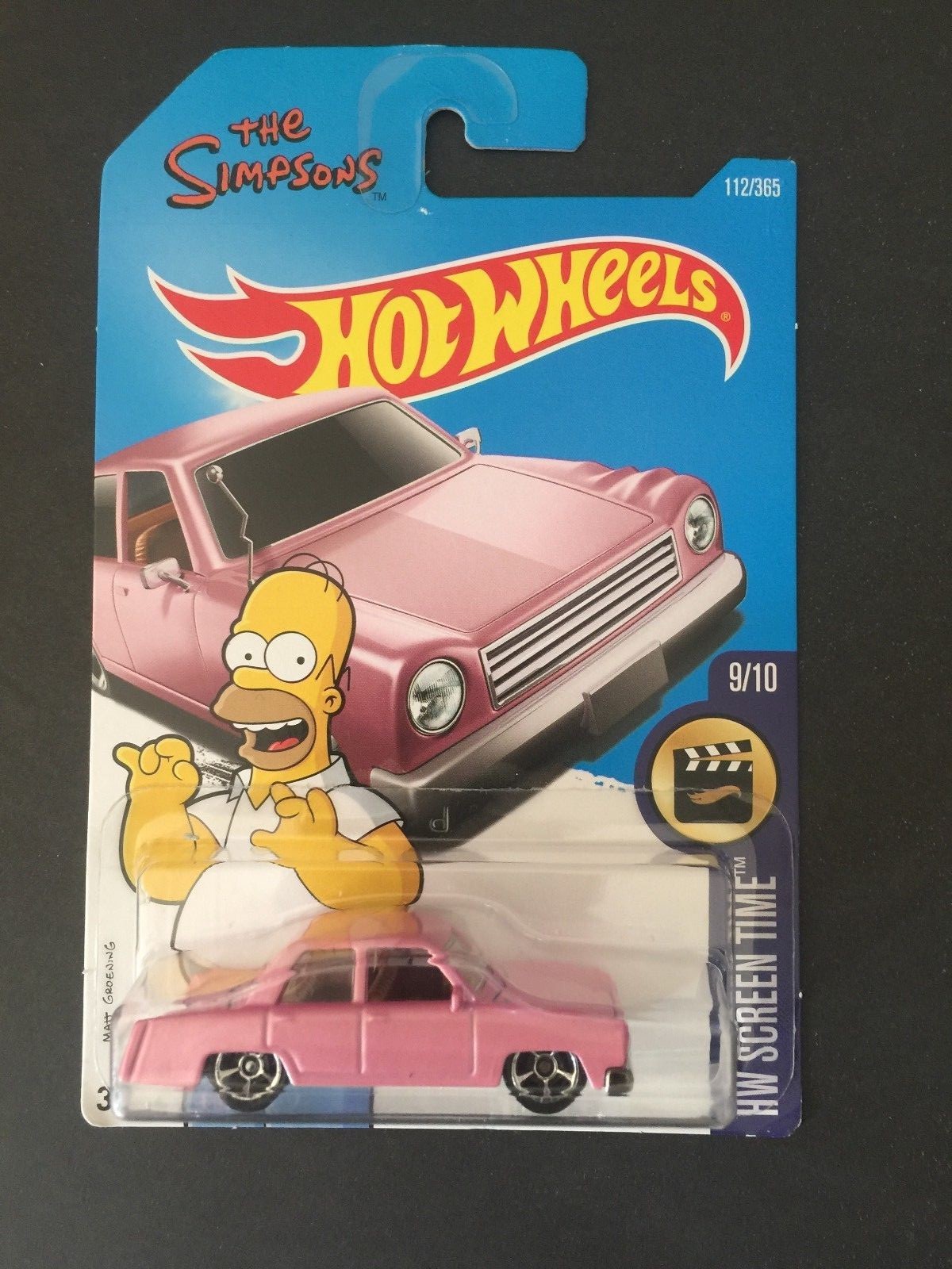 2016 Hot Wheels The Simpsons Family Car Error 1/1 No Name on Card RARE