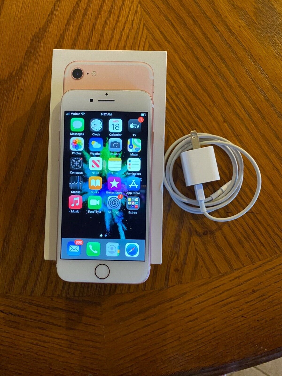 【美品】iPhone 7 128GB ローズゴールド　箱付き Apple 7 Rose Gold iPhone w/ Box & Sunflower Protector Case