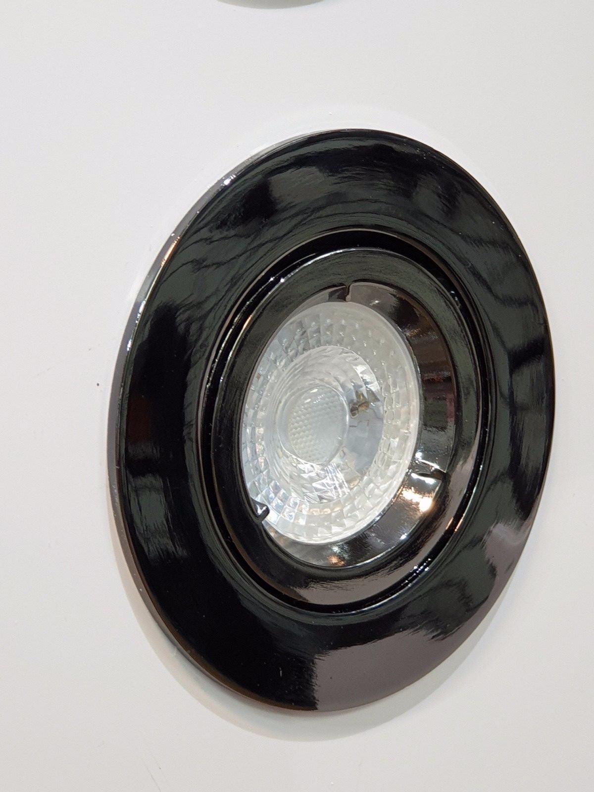 Large Black GU10 Scoop Tilt Directional Recessed Ceiling ...