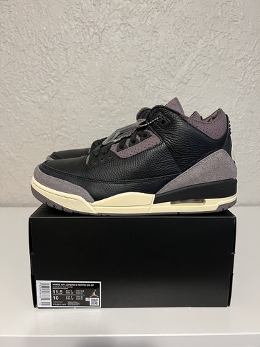 Pre-owned Jordan Size 11.5 - A Ma Maniére X Air  3 Retro Black Violet Ore W