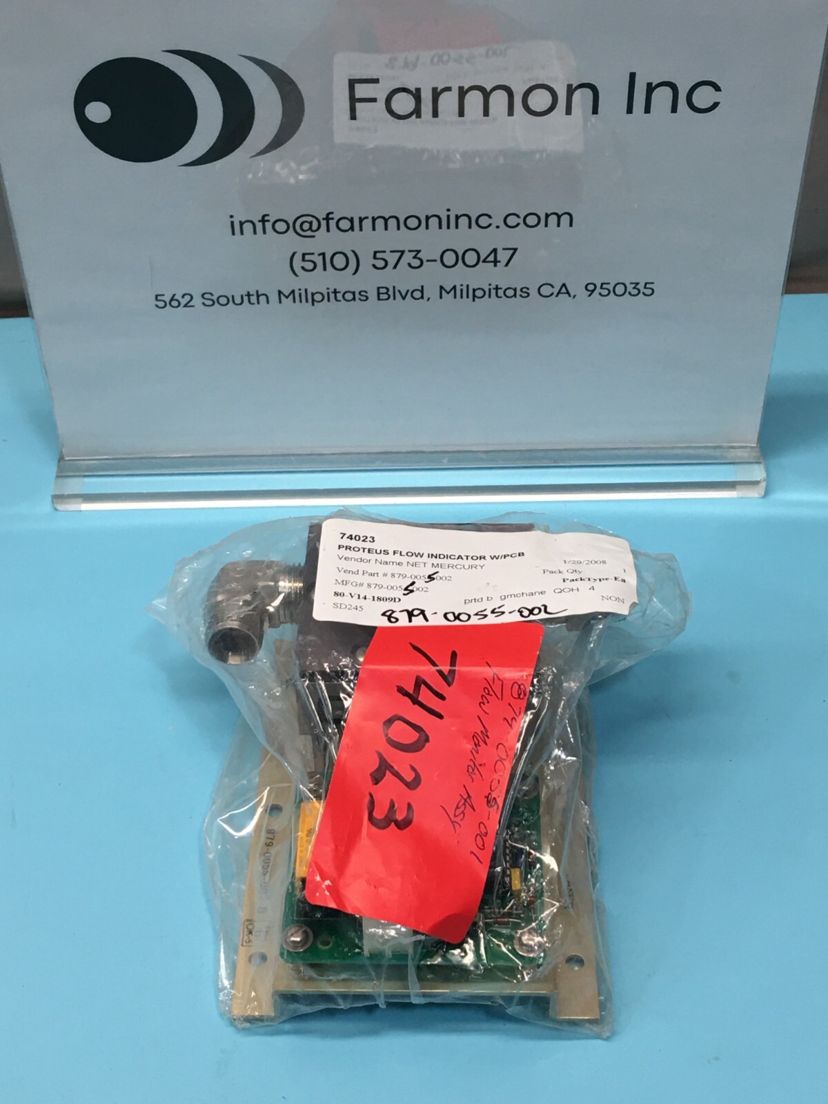 ASML 879-0054-002 PROTEUS 150SST FLUID FLOW SWITCH, 858-8140-003, 156234