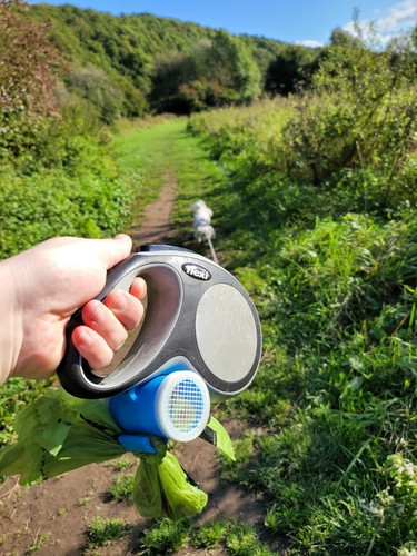 Flexi poop bag holder outlet