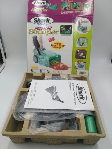 Shark Grab n Bag Touch-Free Powered Wet/Dry Pet Pooper Scooper. Never Used