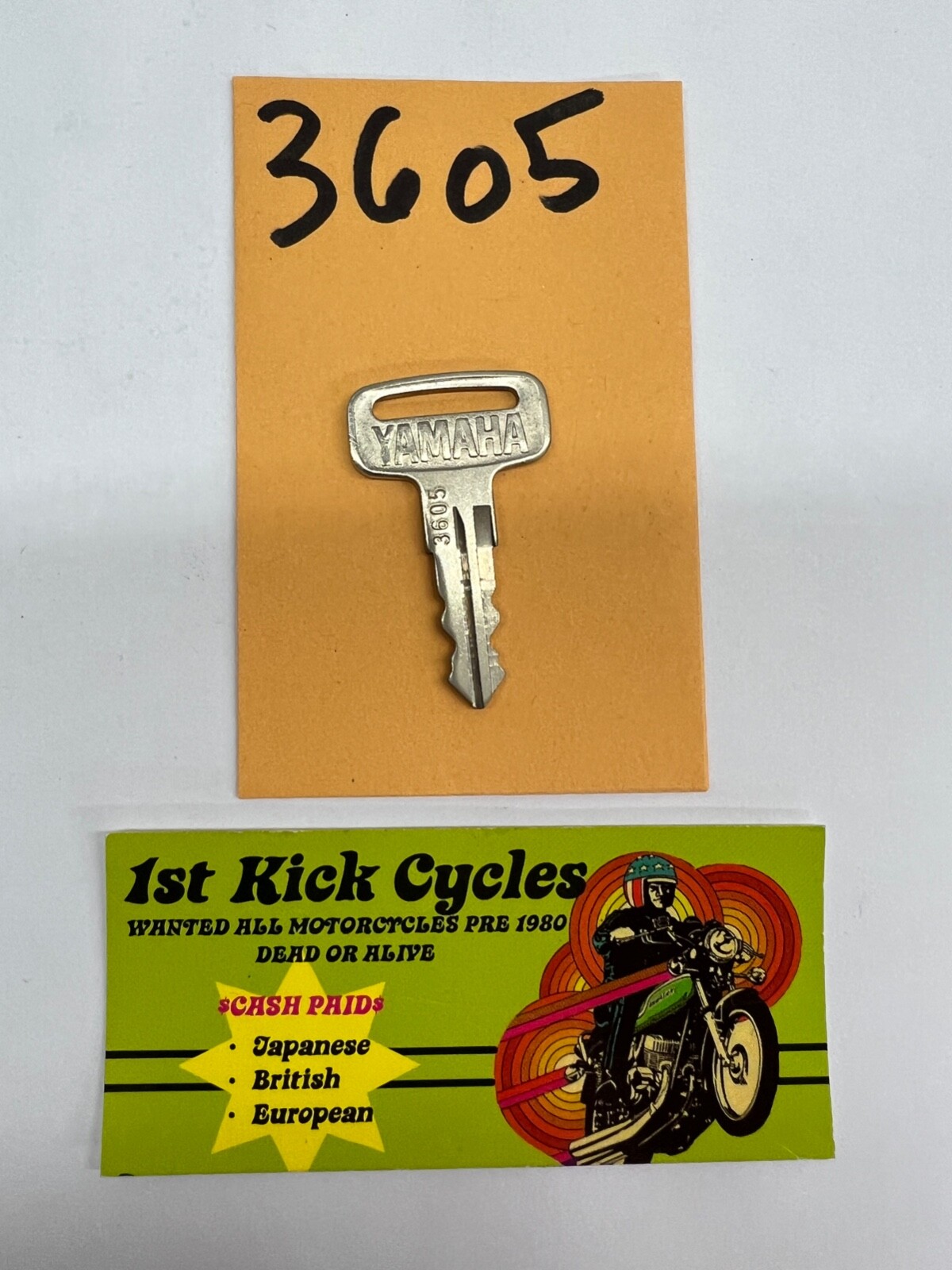NOS YAMAHA MOTORCYCLE KEY GENUINE JAPAN ORIGINAL OEM PRE CUT