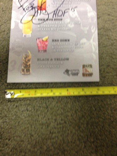 Jerome Bettis Rare Signed Autographed Bettis Grille Menu HOF15 Steelers