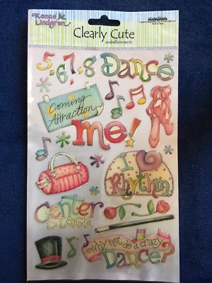 Renae Lindgren Creative Imaginations Clearly Cute Dance Embellishments Stickers