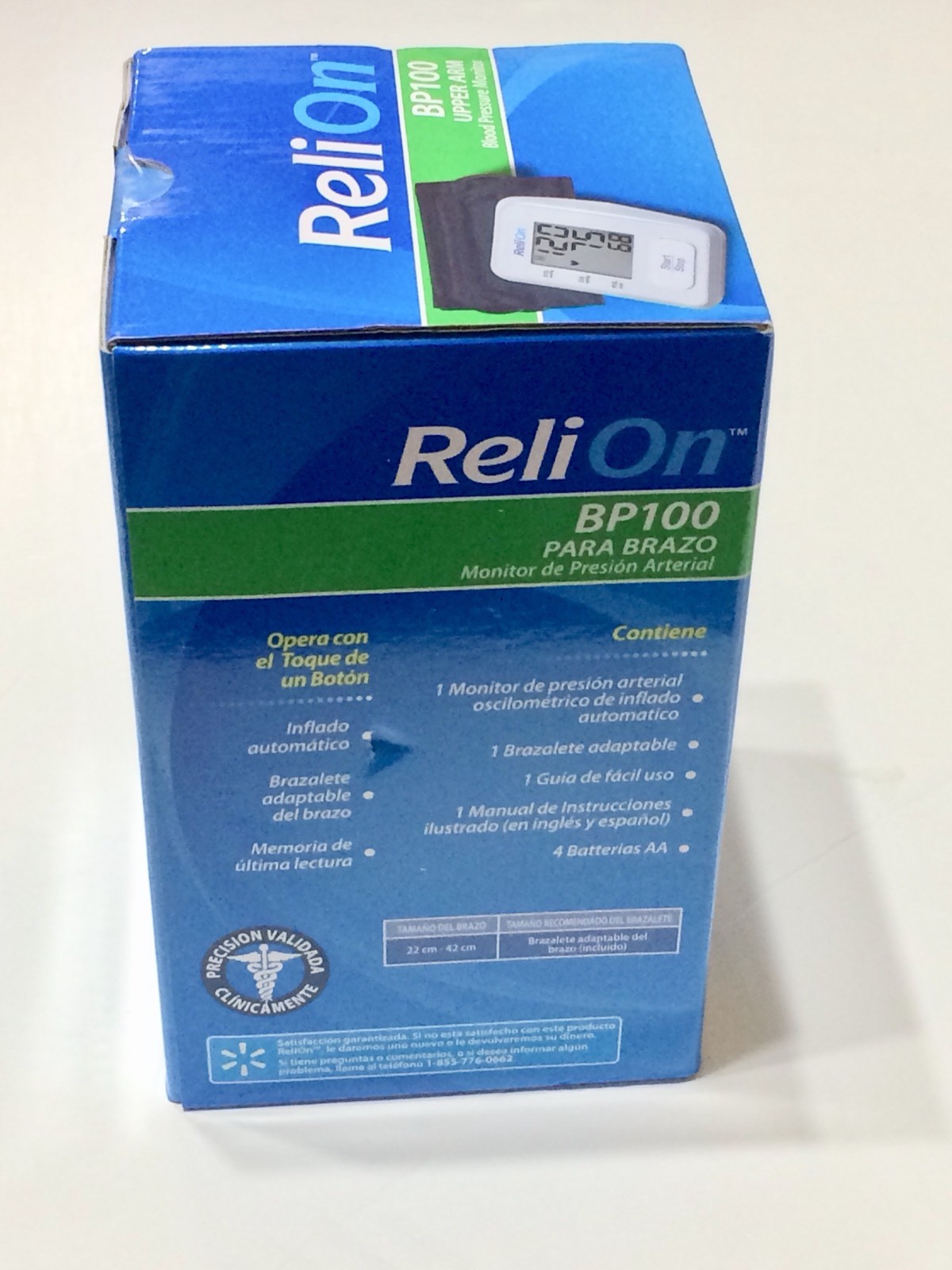 ReliOn BP100 Upper Arm Blood Pressure Monitor New