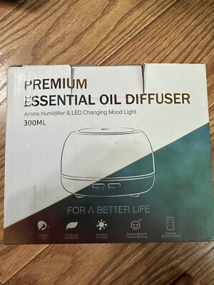 ASAKUKI 300ML Essential Oil Diffuser, Quiet 5-In-1 Premium Humidifier, Natural H