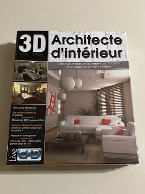 Architecte D'intérieur 3D LIVE CAD 2010 PC CD-ROM BIG BOX RARE SEALED NEW ANUMAN