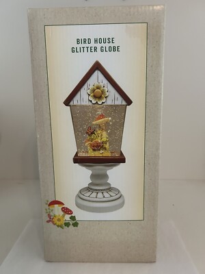 BIRD HOUSE GLITTER GLOBE Cracker Barrel Exclusive HTF Brand New!