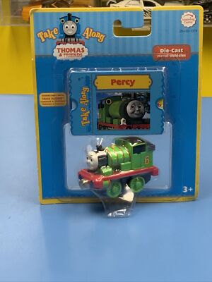LEARNING CURVE THOMAS & FRIENDS TAKE ALONG  PERCY  ENGINE W/ COLLECTOR CARD NEW