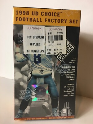 1998 Upper Deck UD Choice Ser. 1 Football Sealed Set 275 Manning RC Moss Rookie