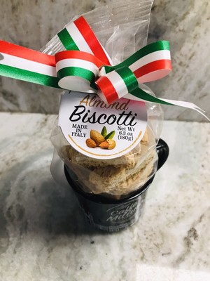 Borgo de Medici Caffee Milano Italy Coffee/Bakery Cookies Cup Almond Biscotti.
