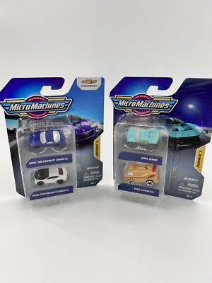 Lot Of (2) - 2 Packs - Micro Machines Series 1 006 + 007 - Camaro SS - Senner