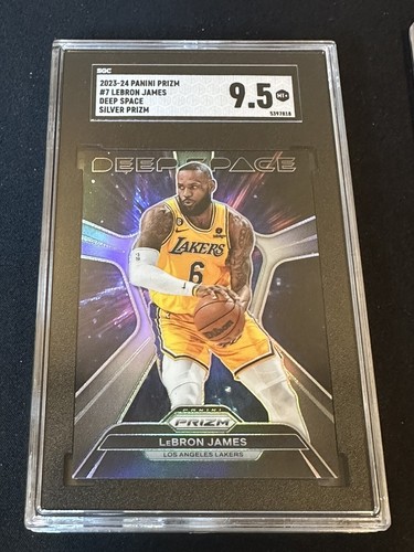 2023-24 Panini Prizm #7 LeBron James Deep Space Silver Prizm
