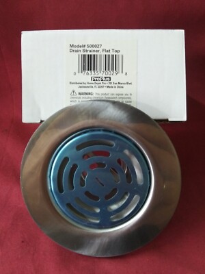 PROPLUS Stainless Steel DRAIN Strainer 3-1/2 to 4''opening 4-1/2'' Flat Top*303557