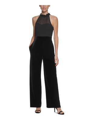 

VINCE CAMUTO Женский черный комбинезон без рукавов с лямкой на шее и прямыми штанинами