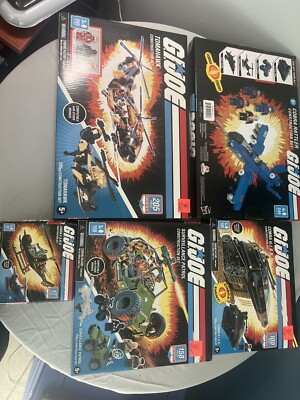 Lot of 6 GI Joe Construction Set Mean Dog Sky Striker Night Raven Hiss Ninja 4x4