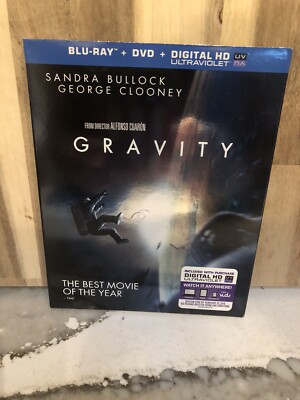 Gravity (Blu-ray + DVD) LIKE NEW CONDITION  SLIPCOVER TOO!