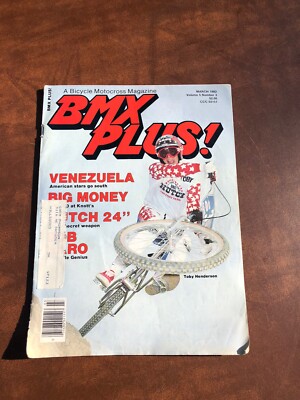 Vintage March 1982 BMX PLUS Magazine Old School Bike Bicycle Motocross Rare