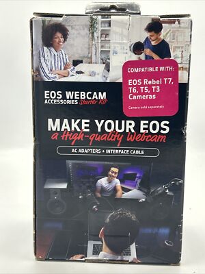 Canon EOS Webcam Accessories Starter Kit for EOS Rebel T7 T6 T5 T3 7875A011AA