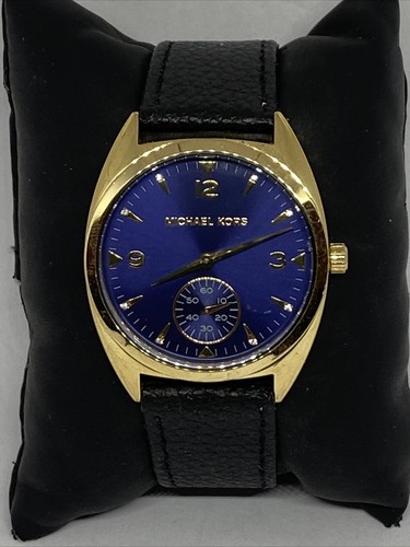 【3】 mk 様 Michael Kors MK3345 Women's Black Leather Analog Dial Quartz