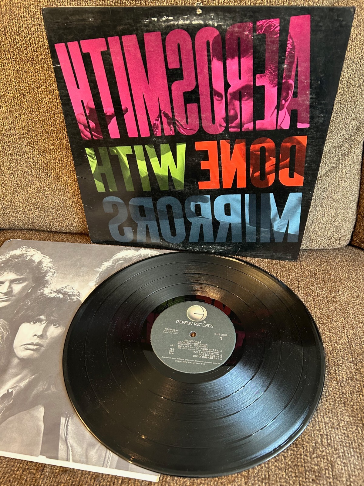 AEROSMITH Done With Mirrors 1985 Geffen LP GHS 24091 EXC