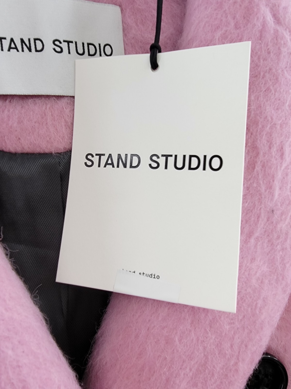 STAND STUDIO Esme Wool Blend Jacket Women's 32 Pink Double Breasted Long Sleeve - Picture 13 of 14
