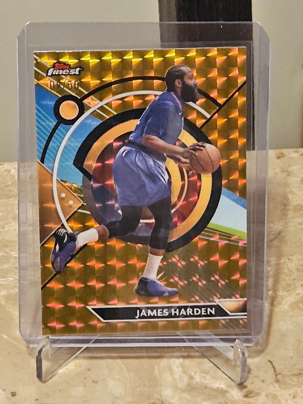 2023-24 Topps Finest Common Gold Geometric Refractor /50