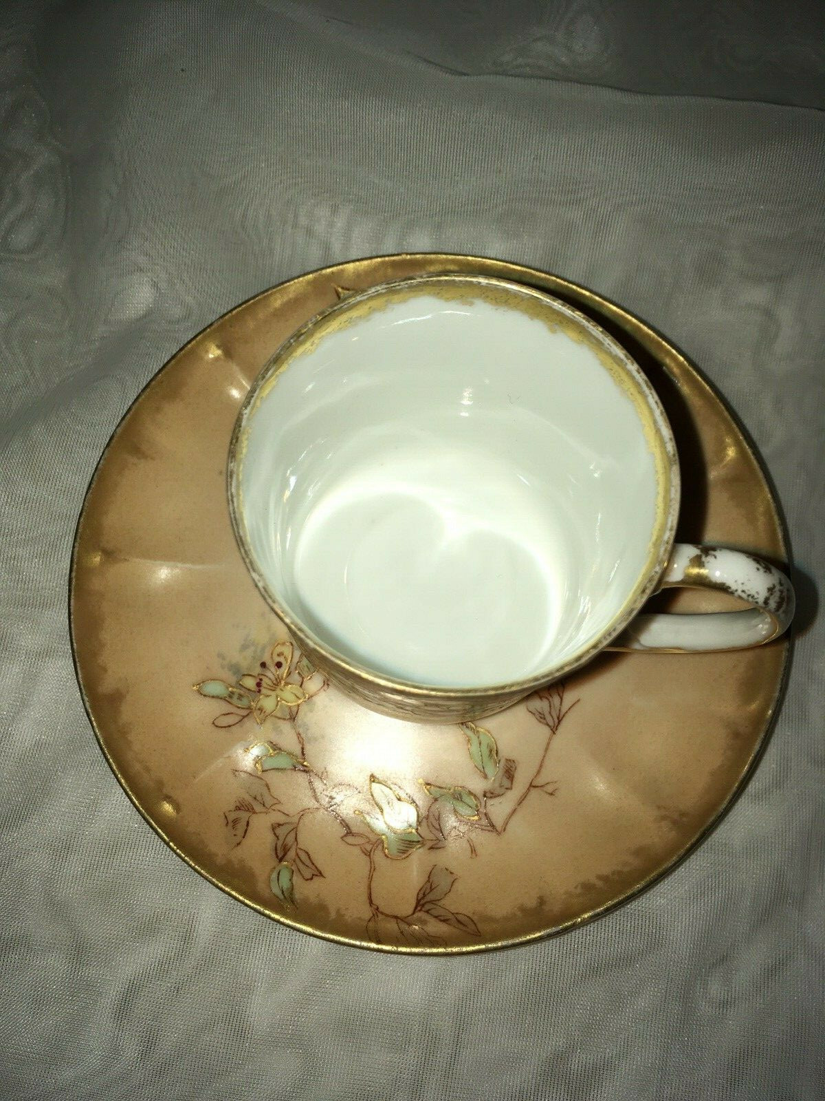 Beautiful JPL Jean Pouyat Limoges Handpainted Floral Tea cup & Saucer